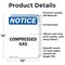 Signmission Compressed Gas OSHA Notice Sign, Vinyl Decal, 10in W x 14in L, 2PK OS-2PACK-NS-D-1014-V-10753 - alternate 5